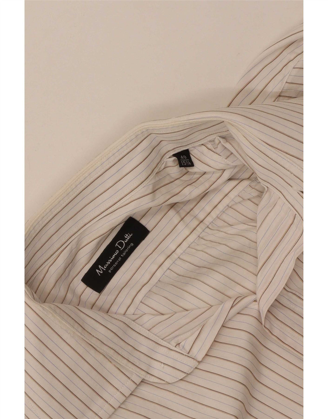 Ανδρικό πουκάμισο Massimo Dutti Μέγεθος 40 15 1/2 Μέτριο Λευκό ριγέ