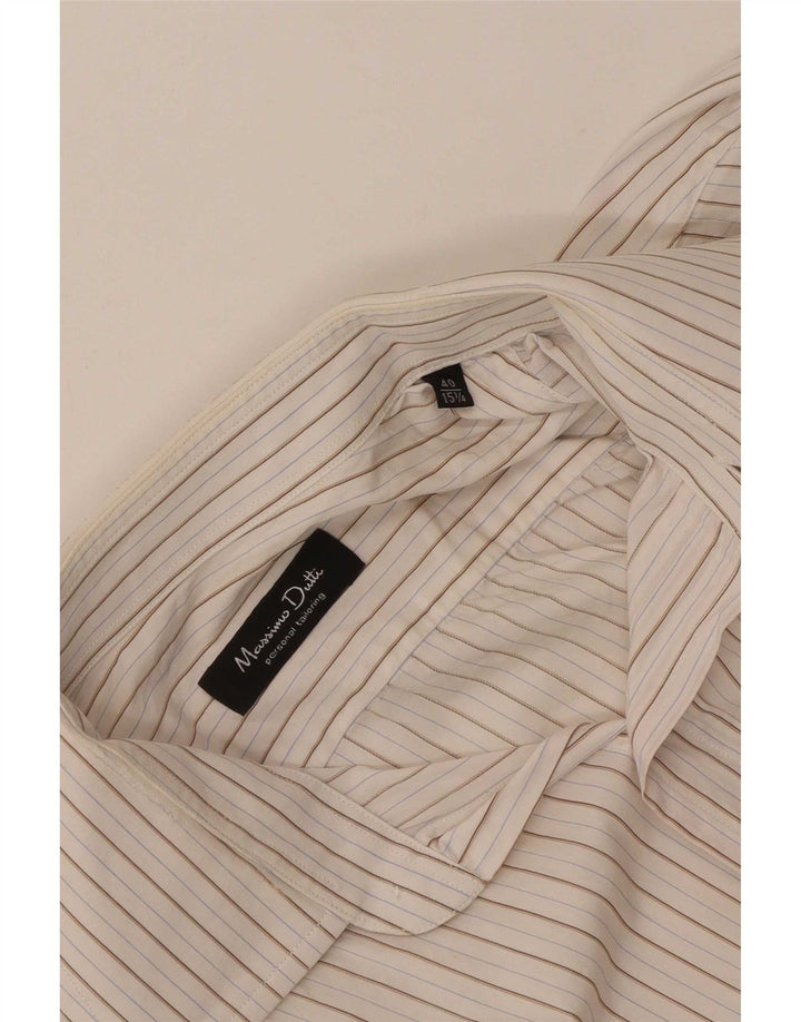Ανδρικό πουκάμισο Massimo Dutti Μέγεθος 40 15 1/2 Μέτριο Λευκό ριγέ