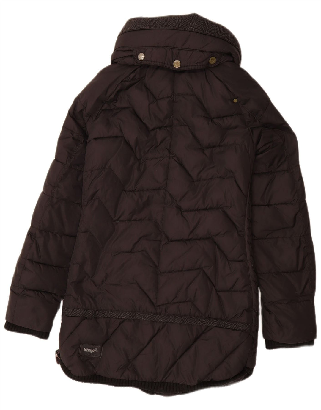 KHUJO Γυναικείο παλτό UK 10 Small Black Nylon