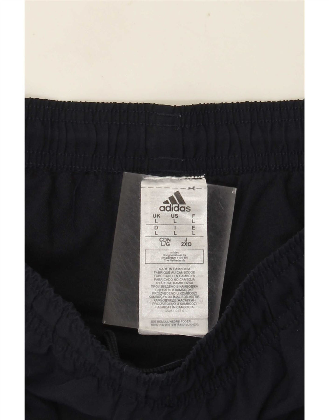 Ανδρική αθλητική φόρμα Adidas Παντελόνι μεγάλο μπλε ναυτικό πολυεστέρα