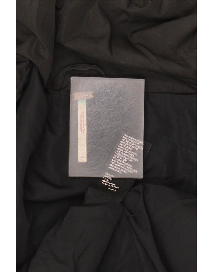 Free People Γυναικείο μπουφάν με επένδυση UK 16 μεγάλου μαύρου πολυεστέρα