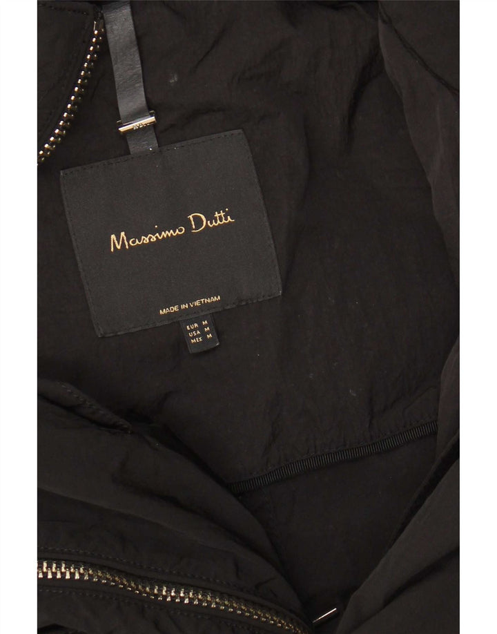 Massimo Dutti Γυναικείο μπουφάν Parka με κουκούλα UK 14 Medium Black