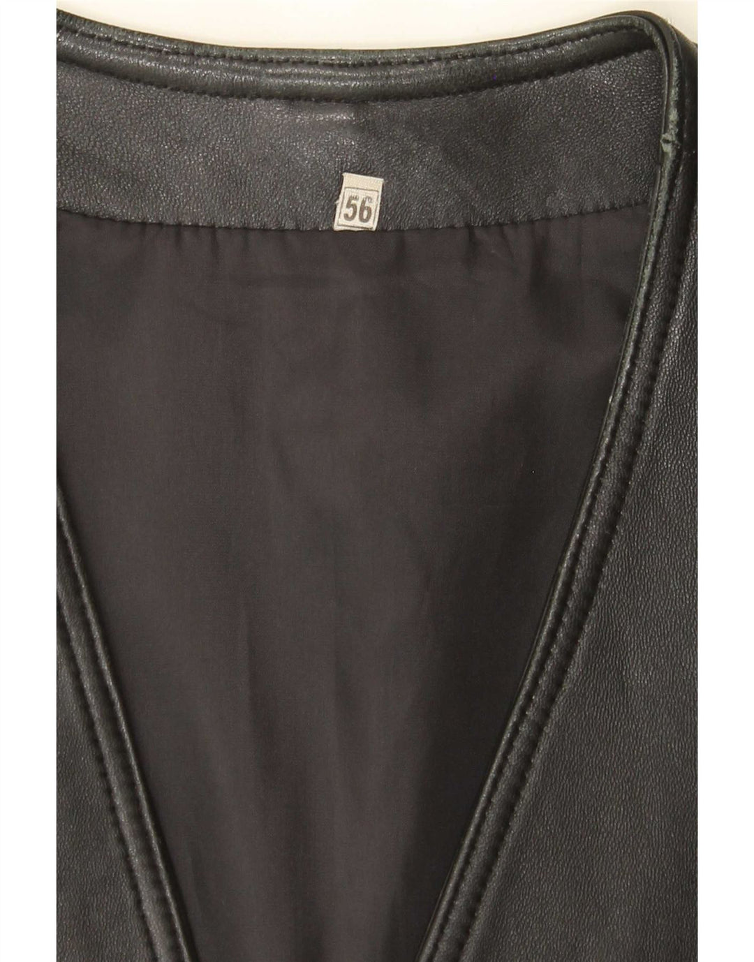 Vintage Ανδρικό Δερμάτινο Γιλέκο IT 56 3XL Μαύρο