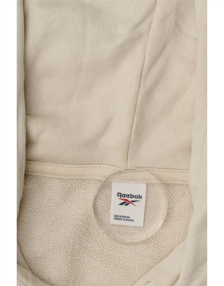 REEBOK Ανδρικό Hoodie Jumper XL Λευκό βαμβακερό