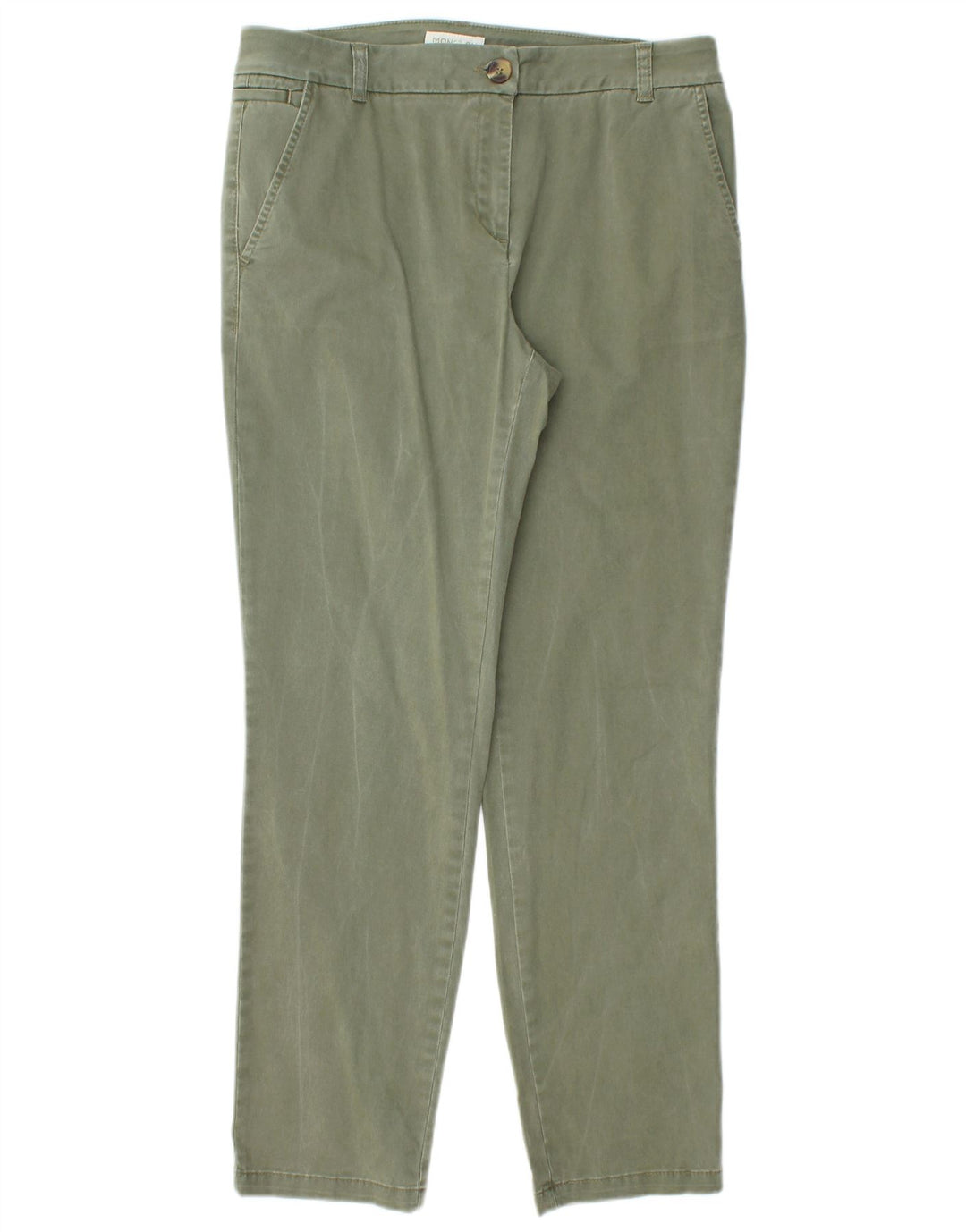 MONSOON Γυναικείο ίσιο παντελόνι Chino UK 12 Medium W32 L28 Khaki