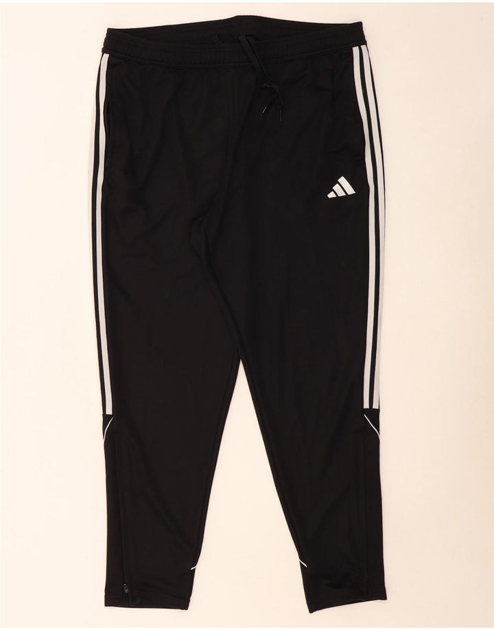 Ανδρικό παντελόνι αθλητικής φόρμας ADIDAS Regular Fit 2XL Μαύρο Πολυεστέρα