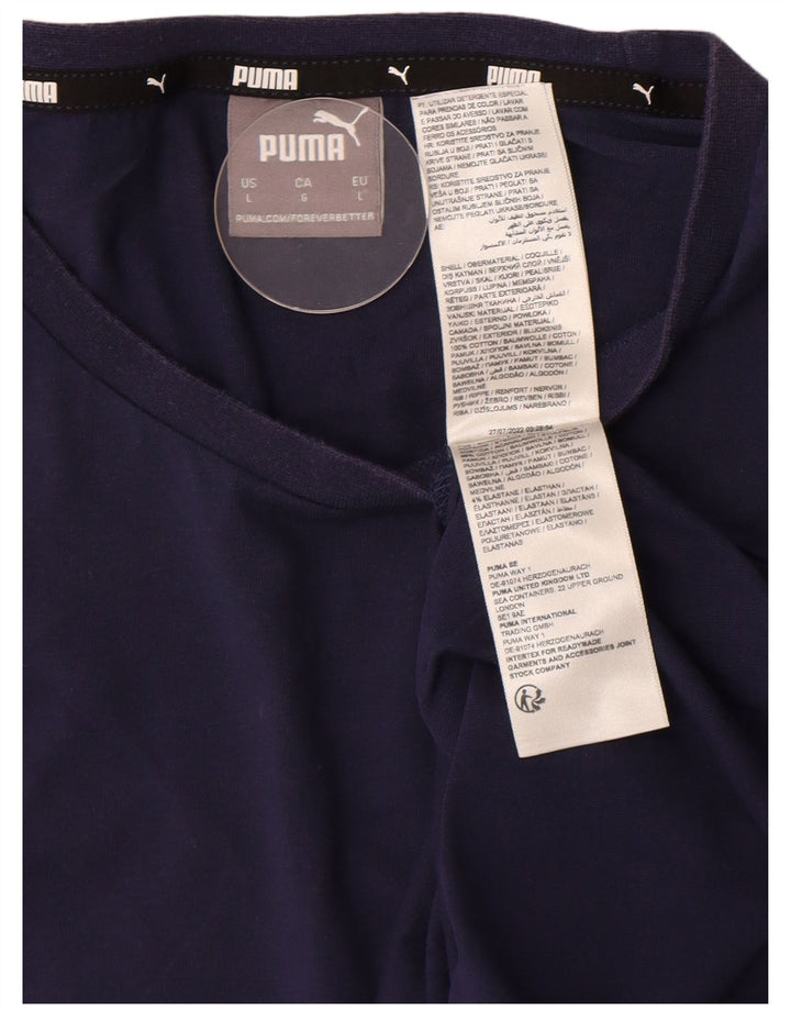 Ανδρικό T-Shirt Puma Top Large Navy Blue από βαμβάκι