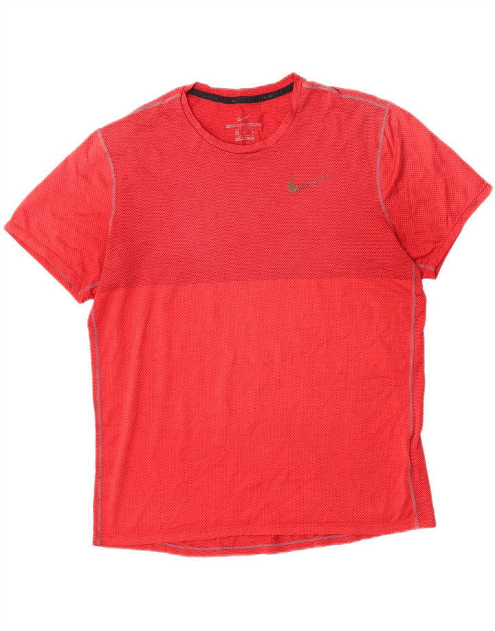 NIKE Mens T-Shirt Top Medium Red Polyester Vintage Nike and Second-Hand Nike from Messina Hembry 