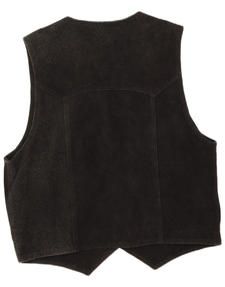 Highway 1 Ανδρικό Suede Γιλέκο 2XL Μαύρο Δερμάτινο