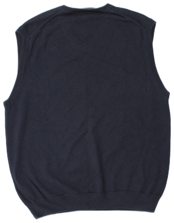 MARKS & SPENCER Ανδρικό γιλέκο Tank Top Large Navy Blue Cotton