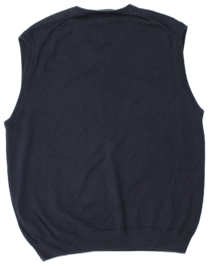 MARKS & SPENCER Ανδρικό γιλέκο Tank Top Large Navy Blue Cotton