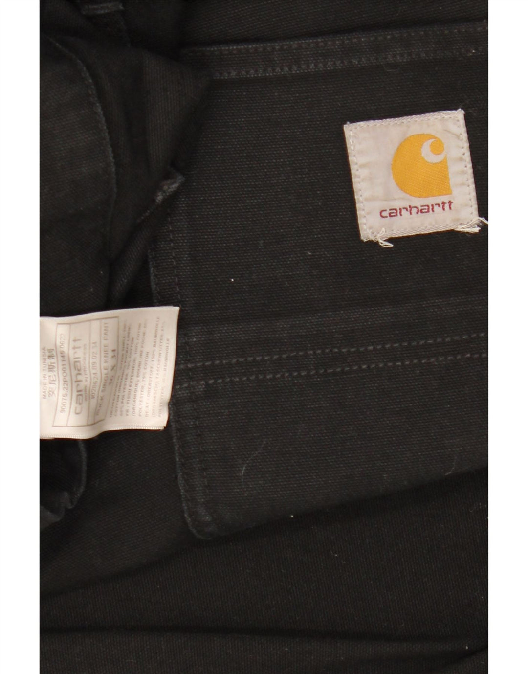 CARHARTT Ανδρικό ίσιο παντελόνι Cargo W36 L34 Μαύρο πολυεστέρα