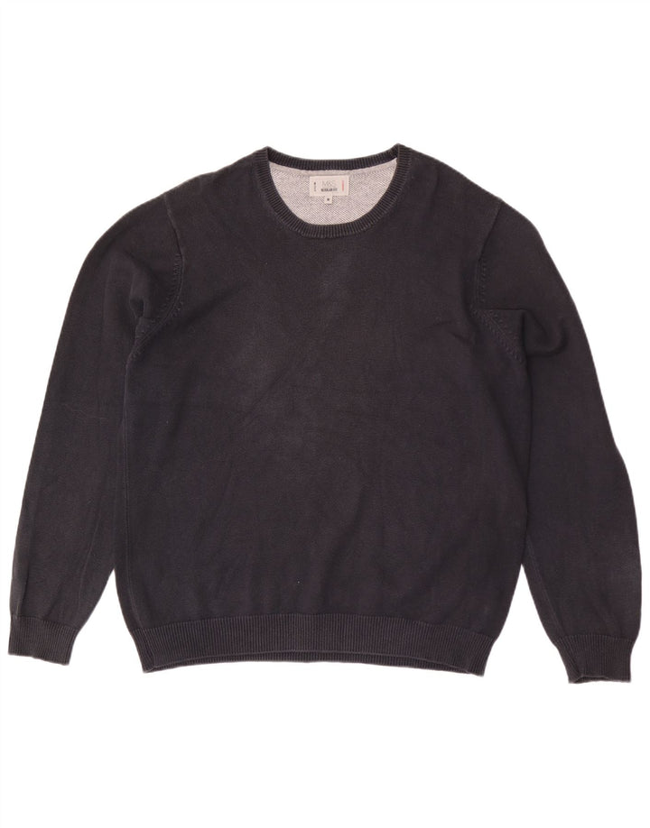 Ανδρικό πουλόβερ Marks & Spencer Regular Fit Crew Neck Jumper Μεσαίο μαύρο