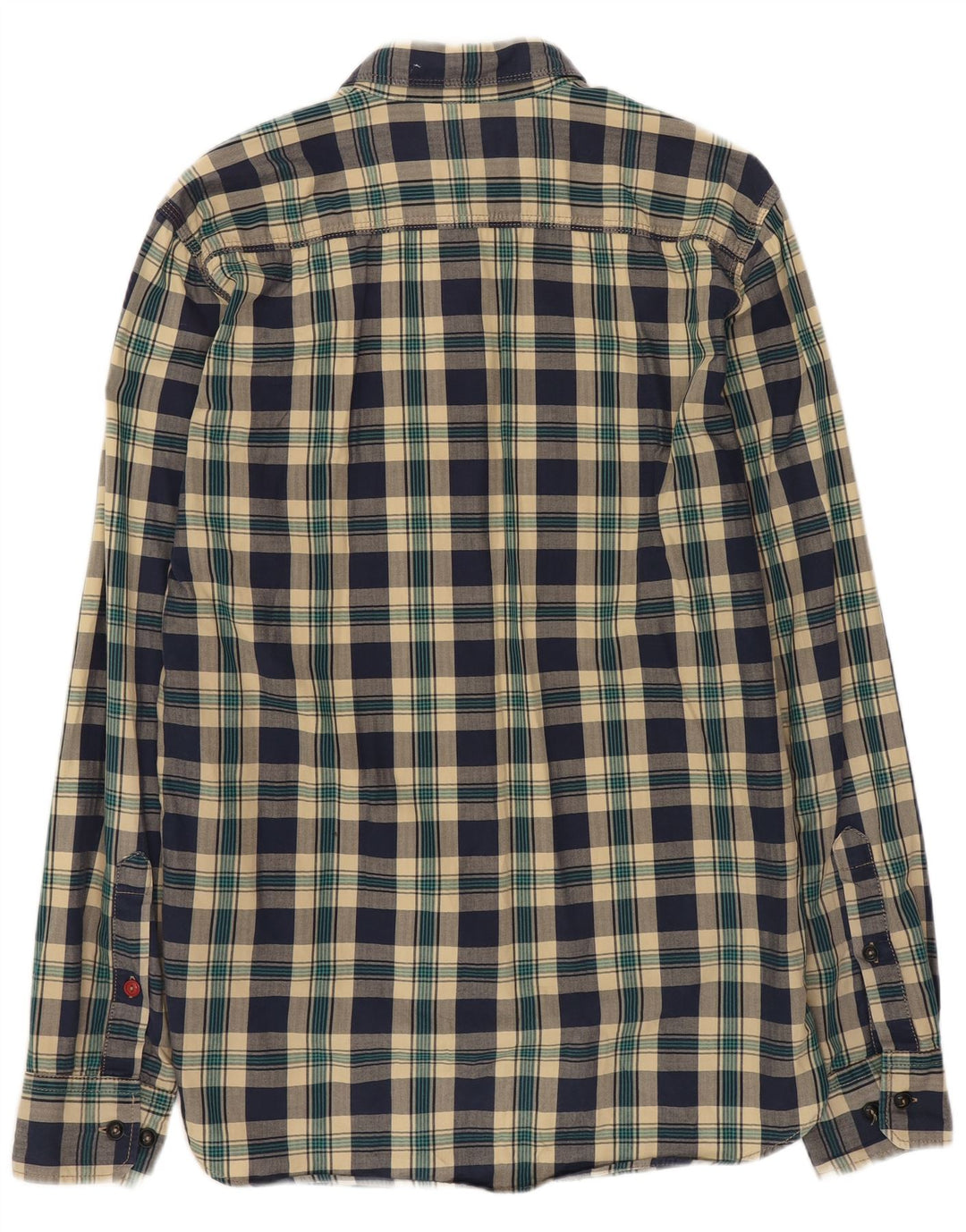 JACK & JONES Ανδρικό φανελένιο πουκάμισο μεσαίο μπλε ναυτικό καρό βαμβακερό