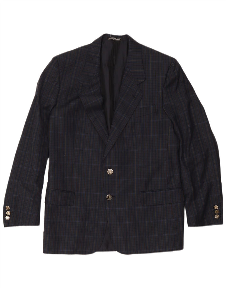 Sidi Ανδρικό σακάκι σακάκι με 2 κουμπιά UK 38 Medium Navy Blue Check