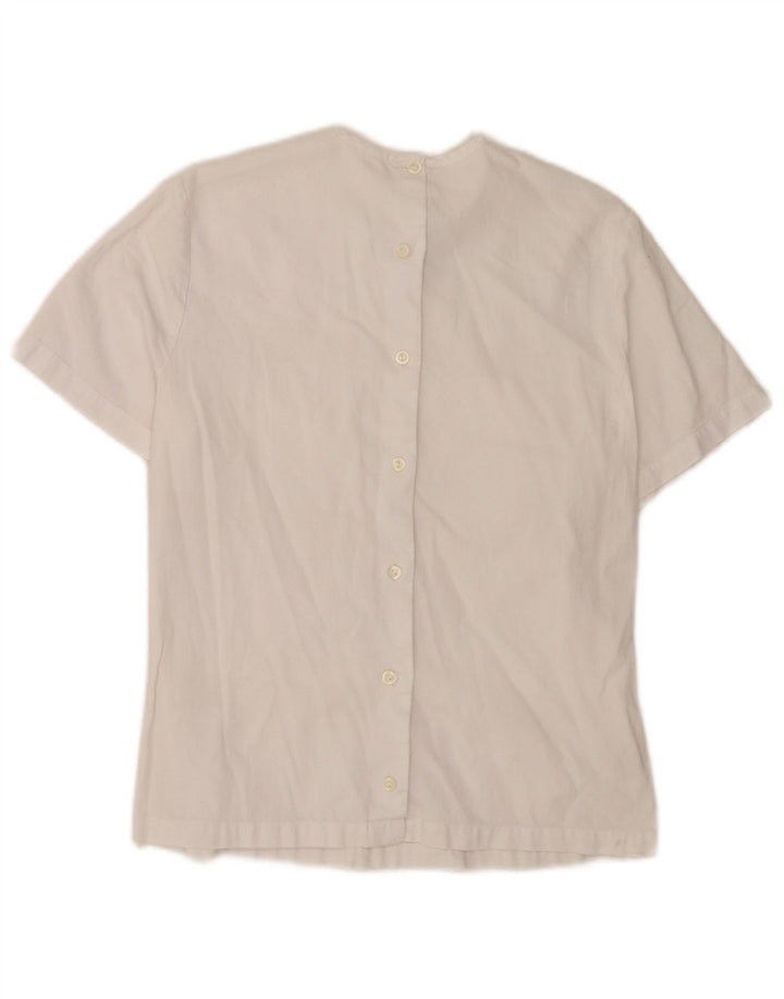 Naracamicee Γυναικεία μπλούζα Top UK 12 Medium White Cotton