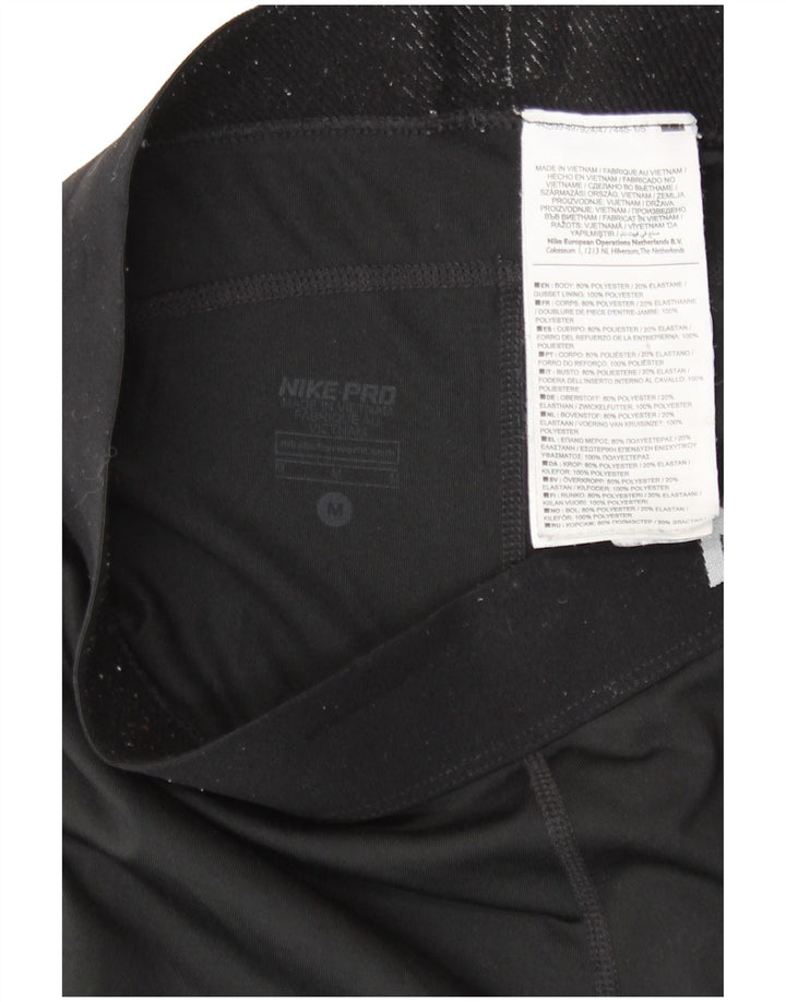 Γυναικεία Nike Dri Fit Graphic Capri leggings UK 12 Medium Black Polyester