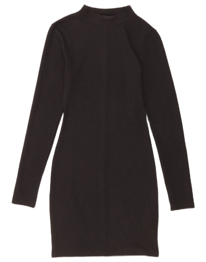 Zara Γυναικείο μακρυμάνικο φόρεμα με θήκη UK 8 Small Black Polyester