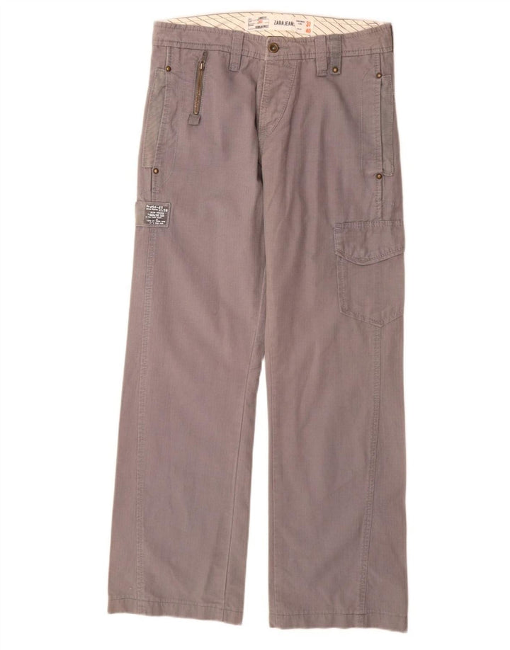 Zara Ανδρικό ίσιο παντελόνι Cargo EU 40 Medium W31 L31 Γκρι