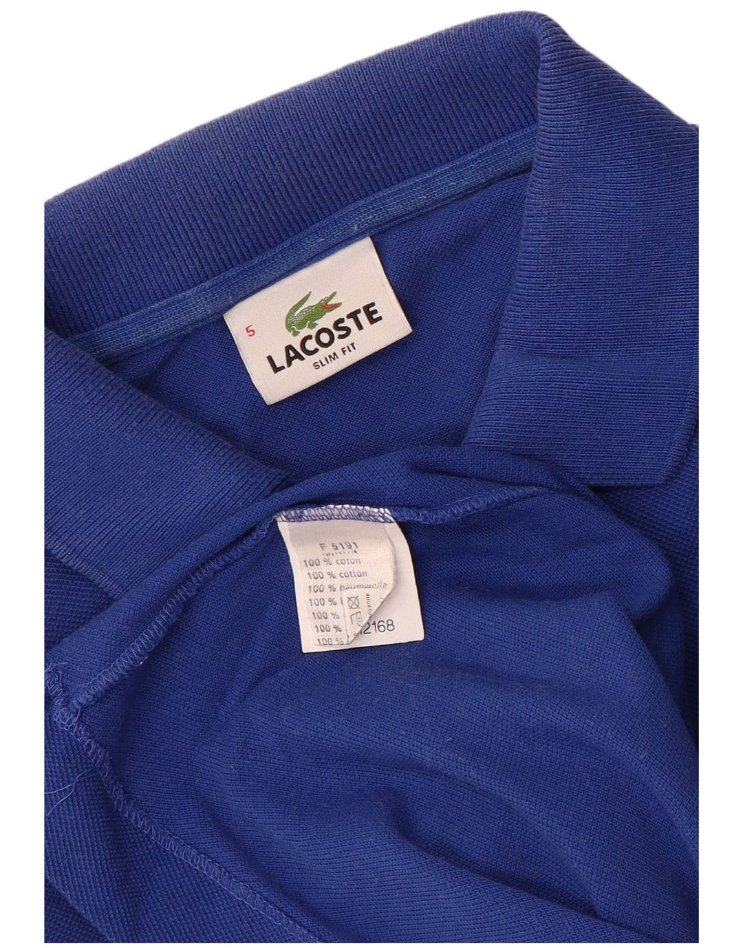 LACOSTE Ανδρικό πουκάμισο Polo Slim Fit Μέγεθος 5 Μεγάλο Μπλε Βαμβακερό