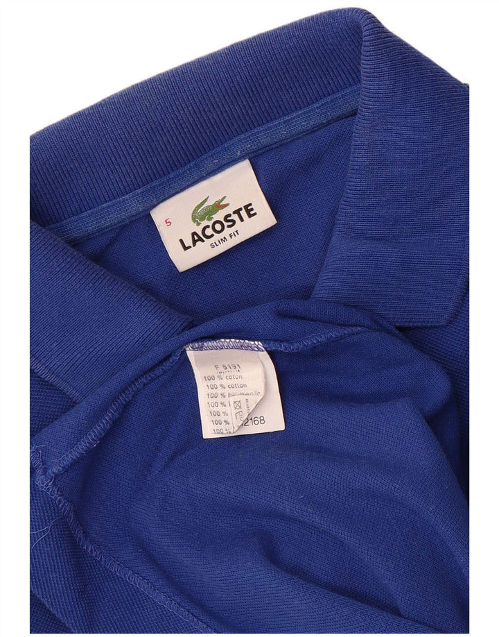 LACOSTE Ανδρικό πουκάμισο Polo Slim Fit Μέγεθος 5 Μεγάλο Μπλε Βαμβακερό