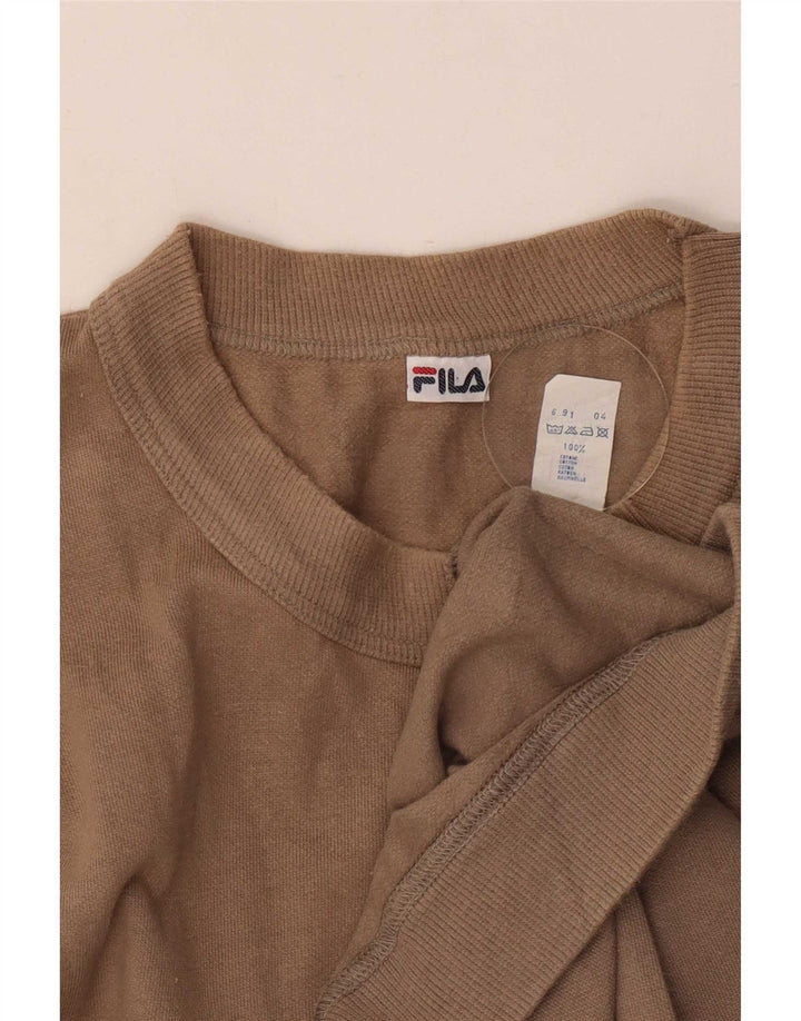 Ανδρικό γραφικό φούτερ Fila Jumper Μεγάλο Μπεζ Βαμβακερό