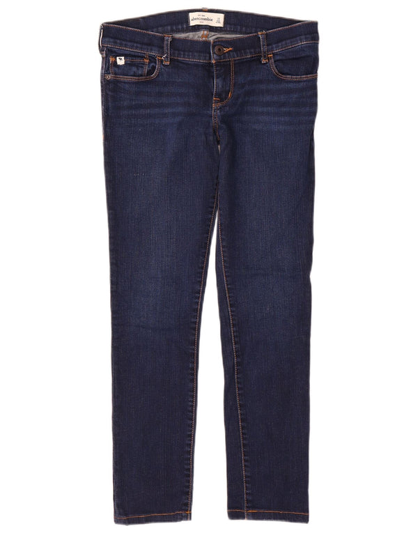 Abercrombie & Fitch Girls Slim Jeans 15-16 ετών W28 L26 Navy Blue Cotton