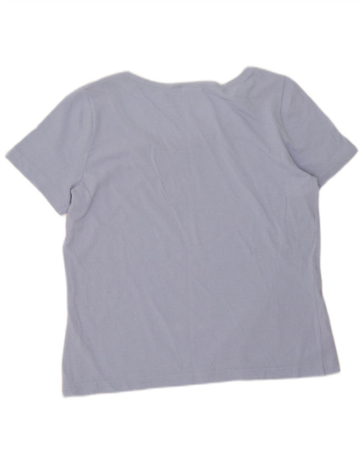 Γυναικείο T-Shirt Lacoste Top Size 44 Μεγάλο Μπλε Βαμβακερό