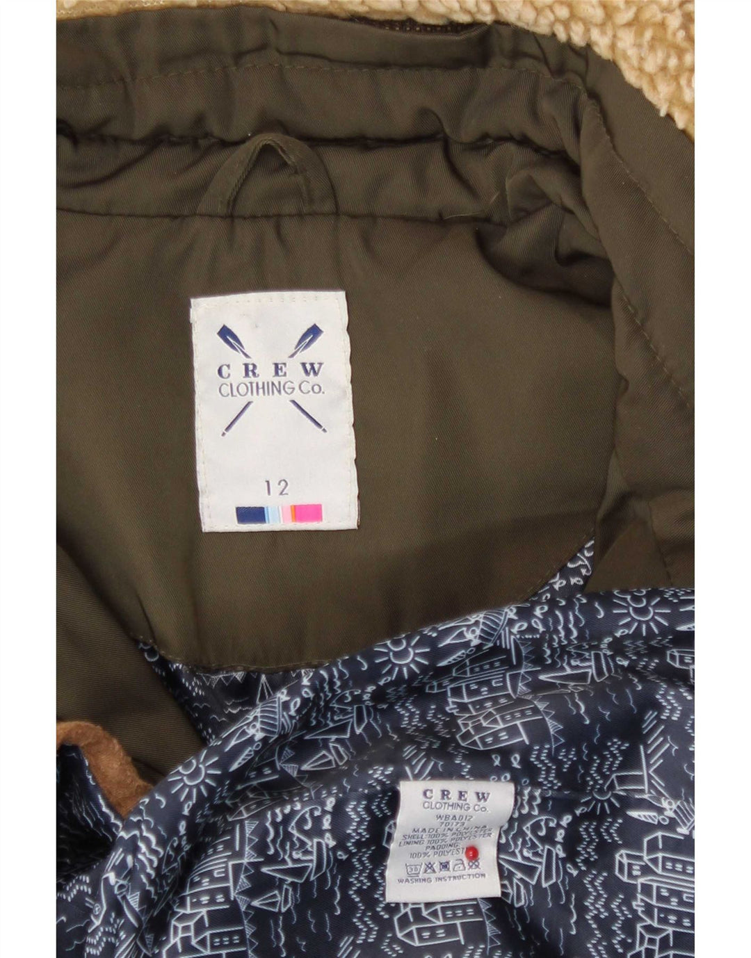 Crew Clothing Γυναικείο μπουφάν UK 12 Medium Khaki Polyester