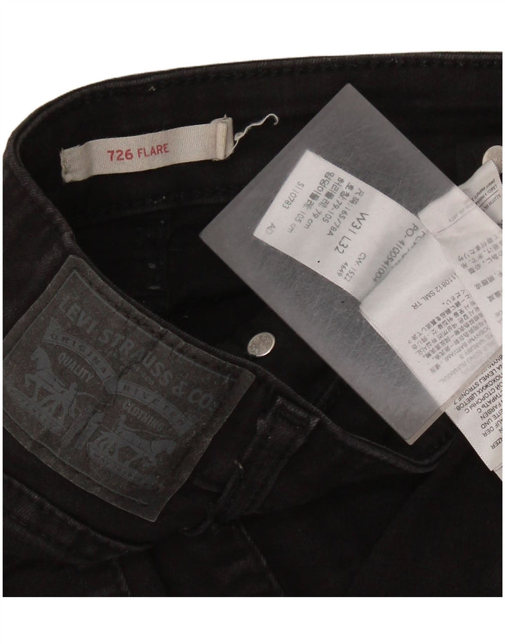 LEVI'S Γυναικείο Τζιν 726 Flared W31 L32 Μαύρο βαμβακερό