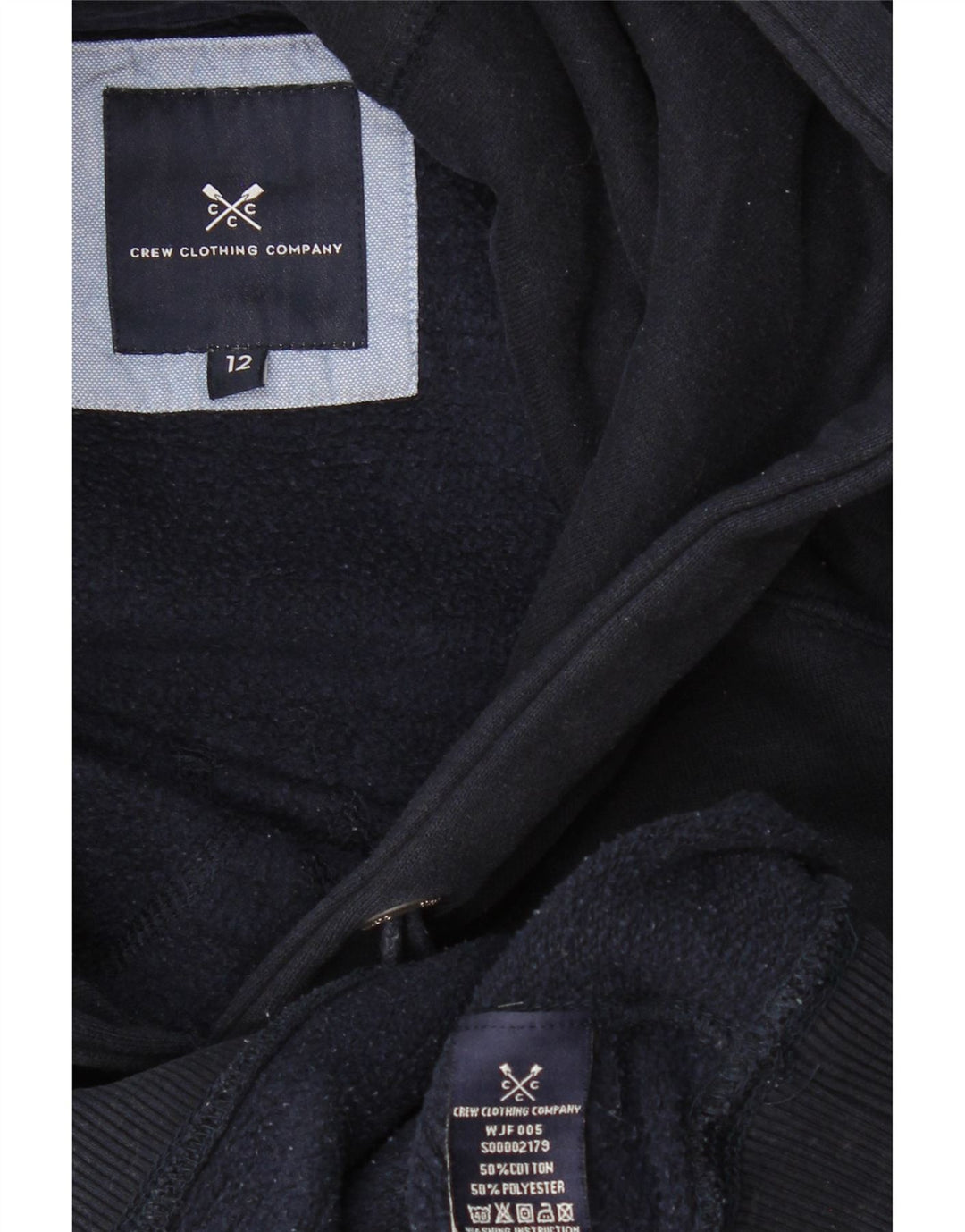 CREW ΕΝΔΥΜΑΤΑ Γυναικεία Hoodie Jumper UK 12 Medium Navy Blue