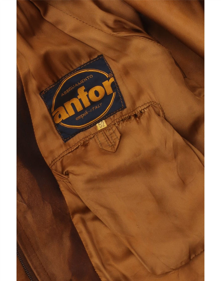 Anfor Ανδρικό Suede Bomber Jacket IT 52 XL Brown