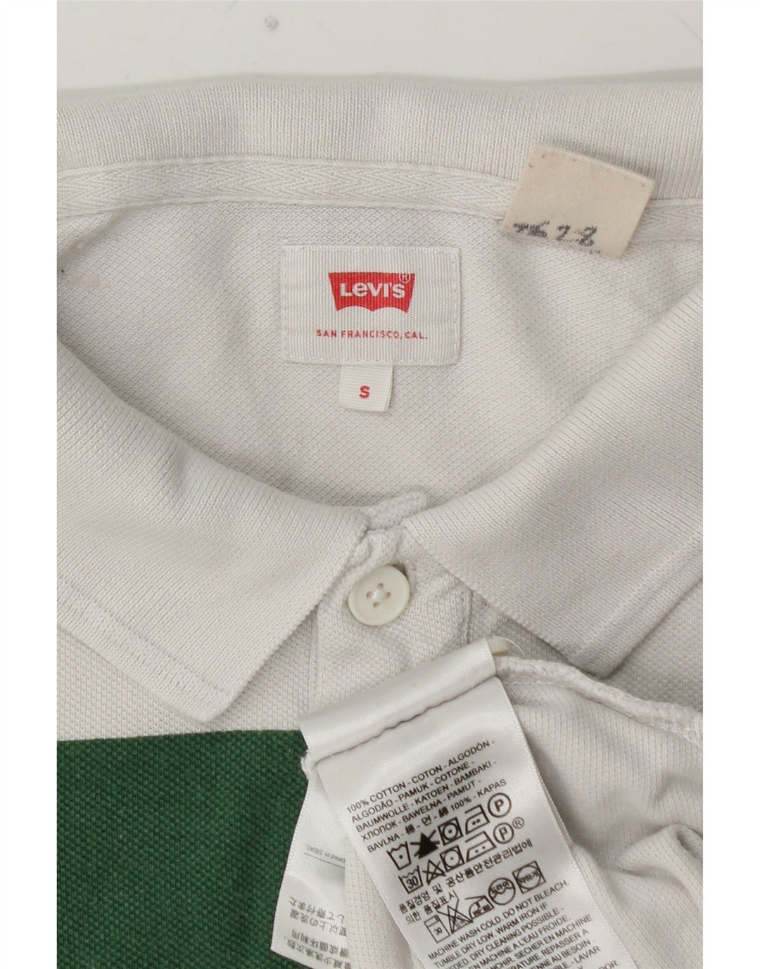 Ανδρικό πουκάμισο πόλο LEVI'S Small White Colourblock Βαμβακερό