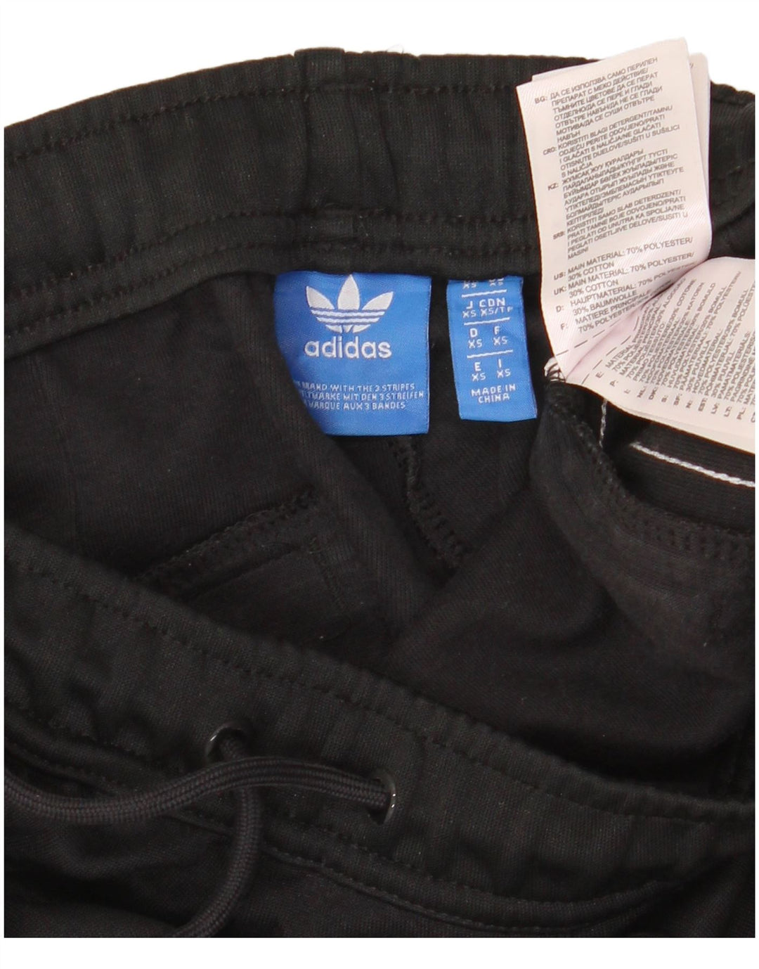 Γυναικεία αθλητική φόρμα ADIDAS Παντελόνι UK 6 XS Μαύρο Πολυεστέρας