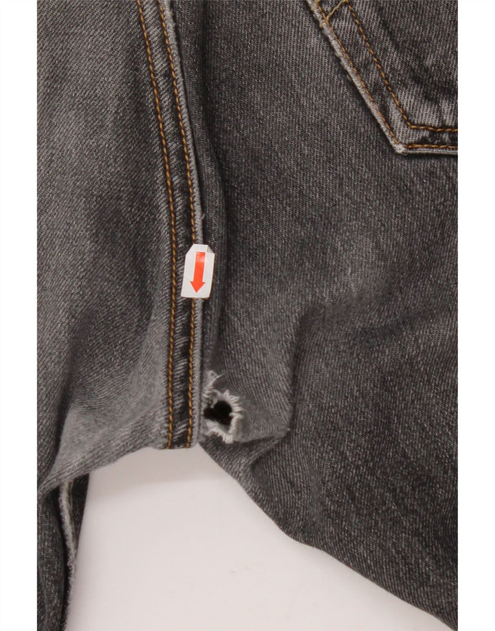 LEVI'S Mens 501 Straight Jeans W32 L32 Black Cotton