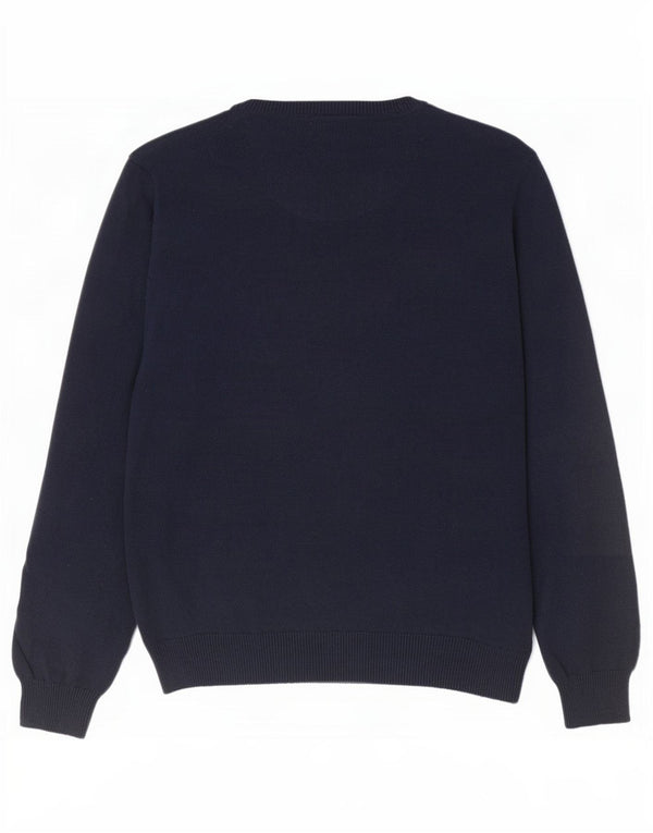 Marks & Spencer Mens Blue Harbour Boat Neck Jumper πουλόβερ Large Navy