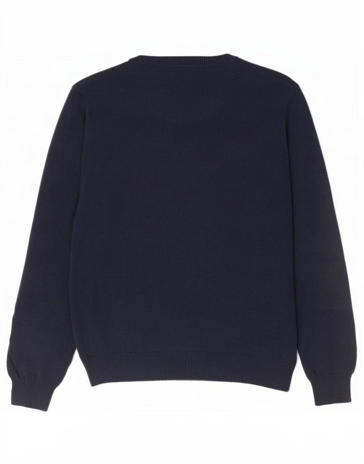 Marks & Spencer Mens Blue Harbour Boat Neck Jumper πουλόβερ Large Navy