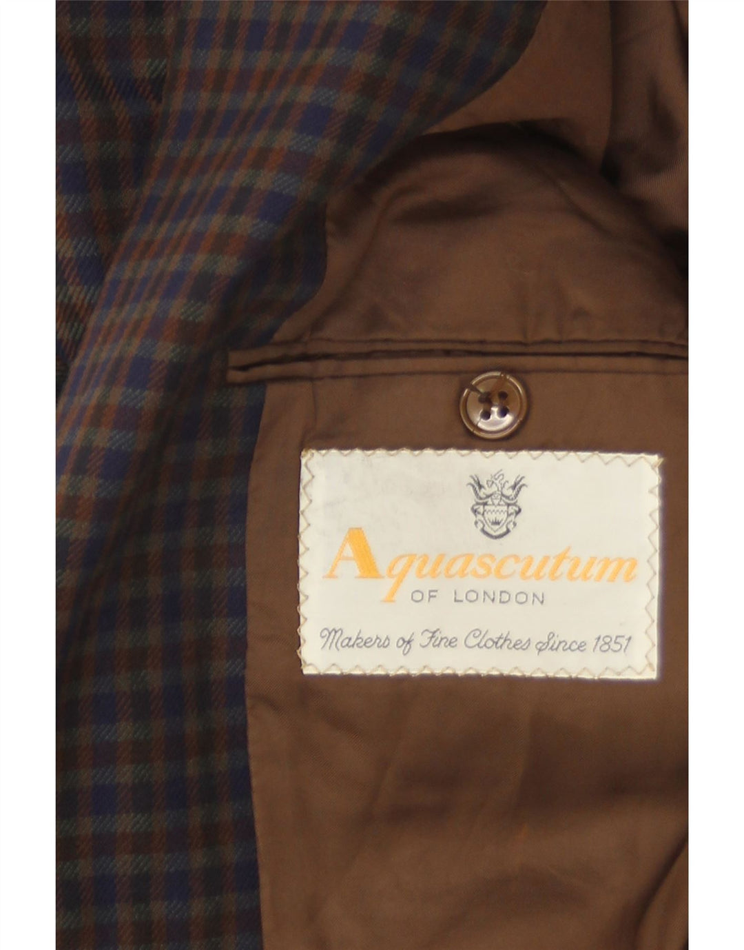 Aquascutum Ανδρικό σακάκι με 2 κουμπιά σακάκι UK 38 μεσαίο πολύχρωμο Gingham