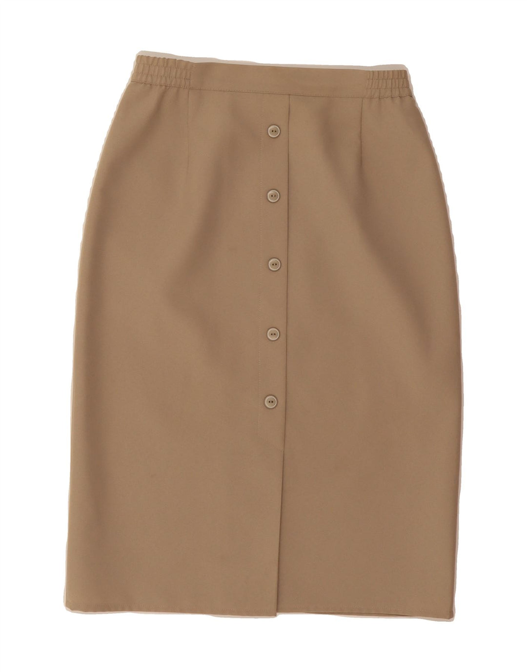 VINTAGE Womens Pencil Skirt UK 10 Small W26  Beige Polyester Vintage Vintage and Second-Hand Vintage from Messina Hembry 