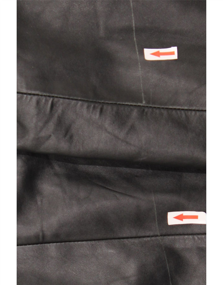 Helium Γυναικείο Δερμάτινο Παλτό UK 10 Small Black