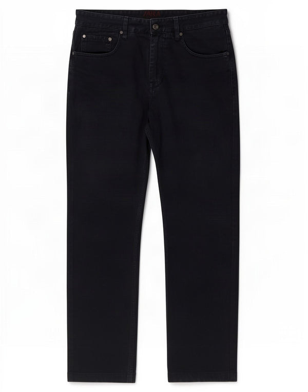 Zara Ανδρικό ίσιο casual παντελόνι EU 40 Medium W31 L29 Navy Blue
