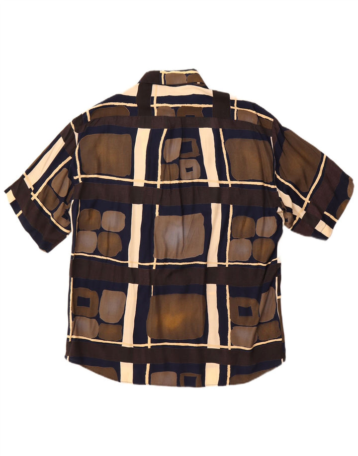 Ανδρικό κοντομάνικο πουκάμισο Tipo' S Μεσαίο πολύχρωμο γεωμετρικό βισκόζη