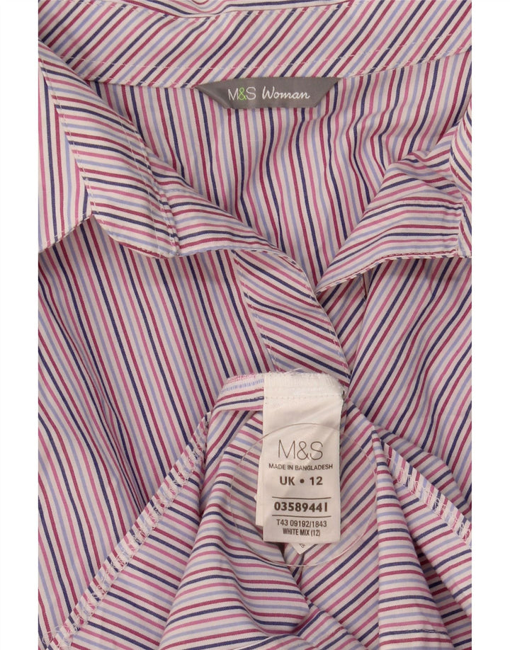 Marks & Spencer γυναικείο πουκάμισο 3/4 μανίκι UK 12 μεσαίο πολύχρωμο ριγέ