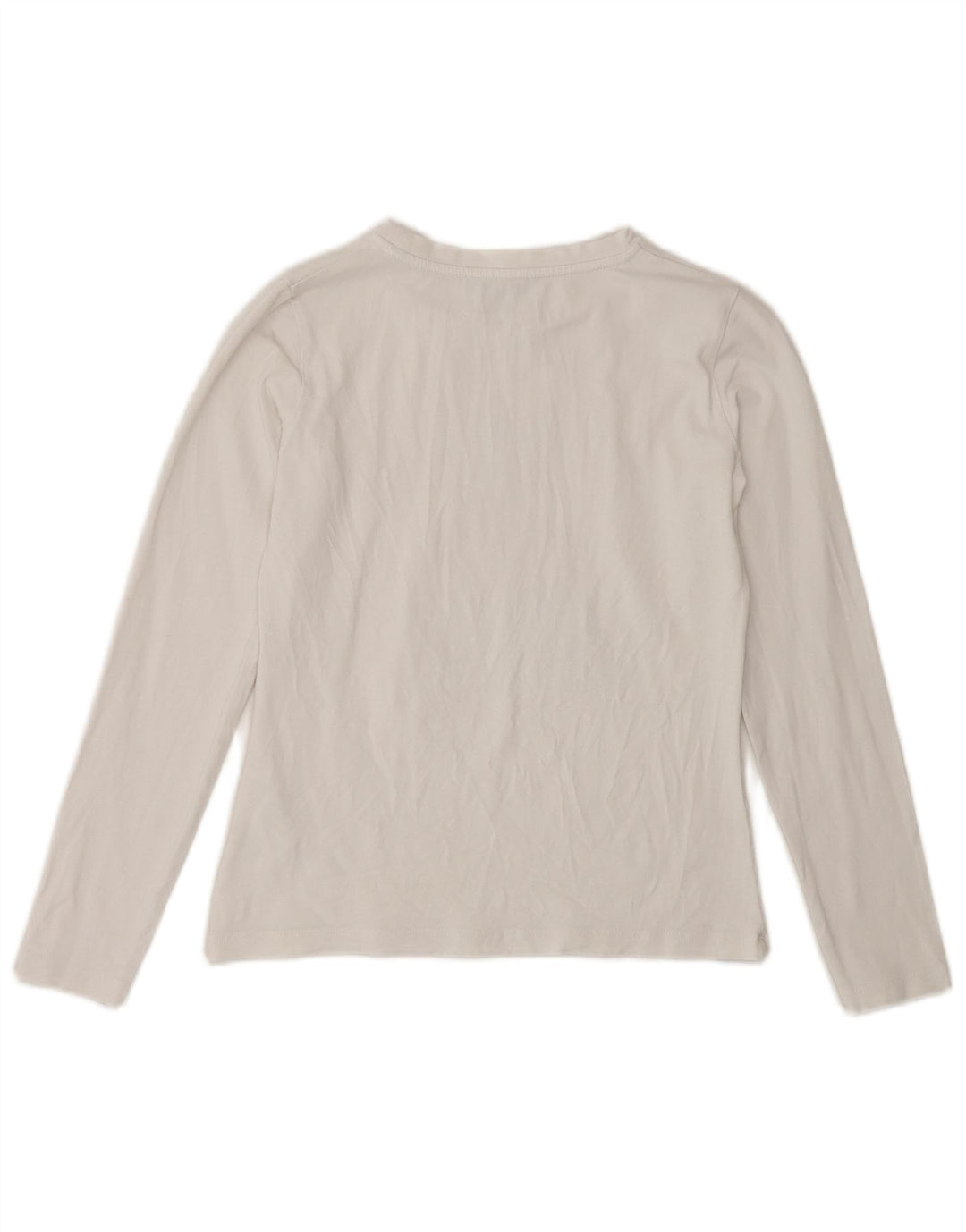 PATRIZIA PEPE Girls Graphic Top Μακρυμάνικο 7-8 ετών XL Λευκό βαμβακερό