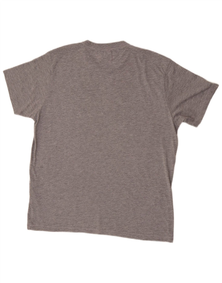 Bear Ανδρικό γραφικό T-Shirt Top XL Grey Flecked Polyester