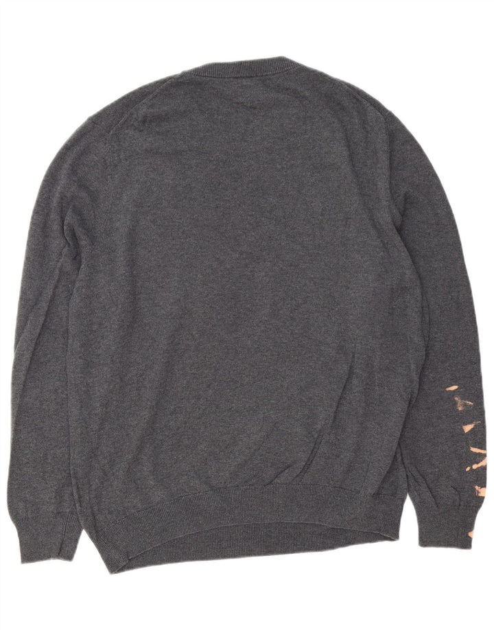 Ανδρικό πουλόβερ John Lewis Crew Neck Jumper μεγάλο γκρι βαμβακερό