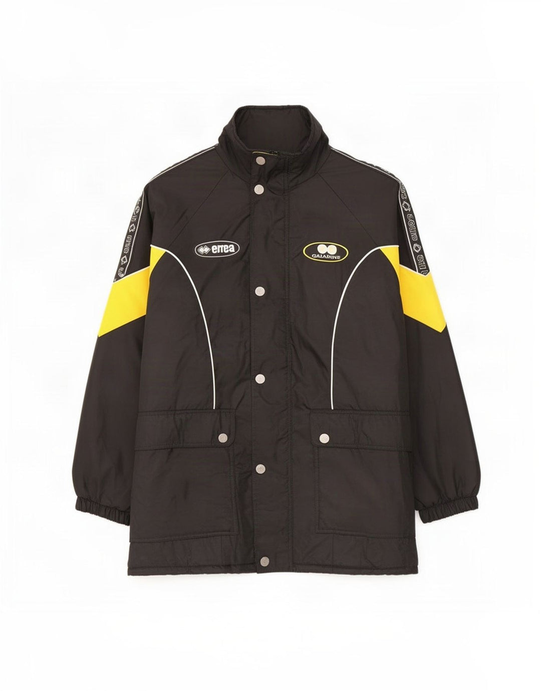 Errea Ανδρικό γραφικό υπερμεγέθη παλτό UK 40 Large Black Colourblock