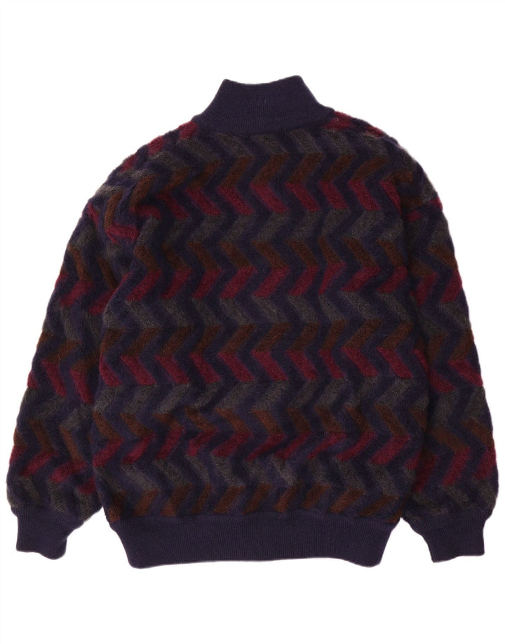 Ανδρικό πουλόβερ Missoni αναστρέψιμη ζακέτα IT 48 Medium Navy Blue Chevron