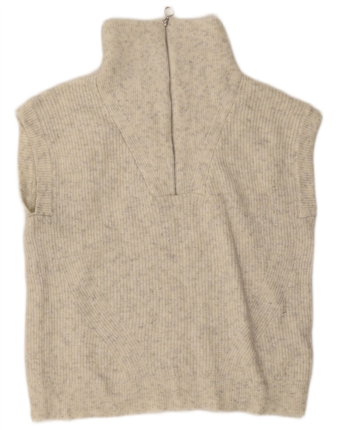 Marks & Spencer Γυναικείο γιλέκο υπερμεγέθη φανελάκι UK 10 Small Grey Flecked