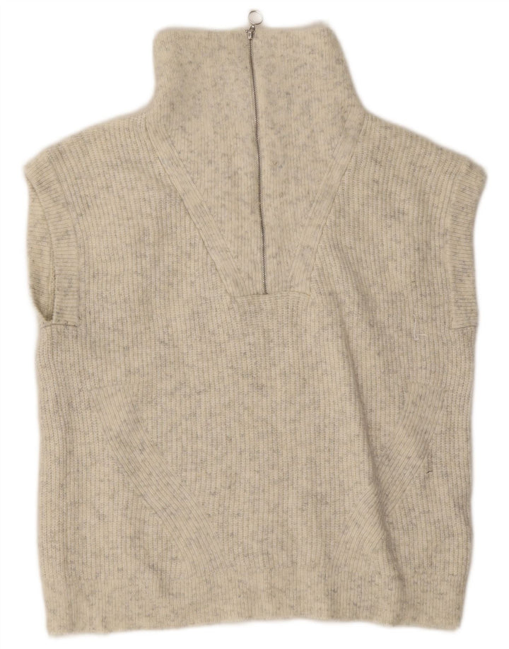 Marks & Spencer Γυναικείο γιλέκο υπερμεγέθη φανελάκι UK 10 Small Grey Flecked